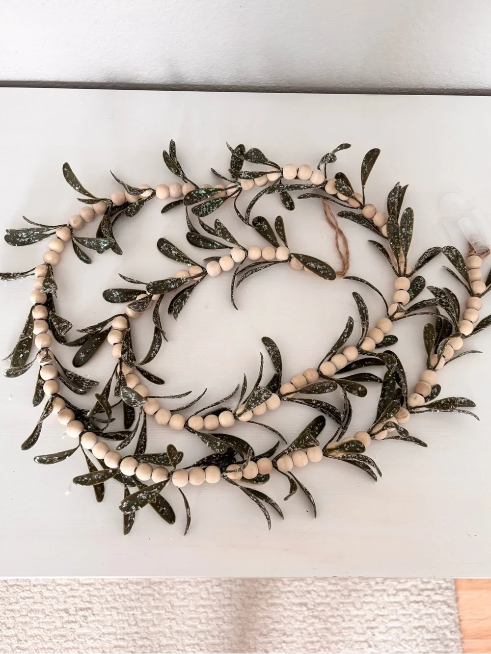 HOBBY LOBBY (2) Icy Mistletoe Beaded Garlands NWT
